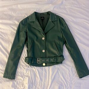 Armani Exchange Faux Leather Jacket